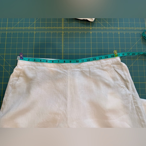 Summer = White Linen Wide-Leg Pants - Picture 4 of 7